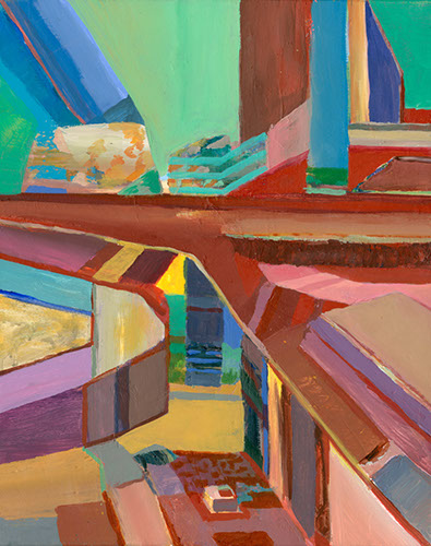 Urbane Strukturen I, 50 x 40 cm, Acryl-LW, 2013